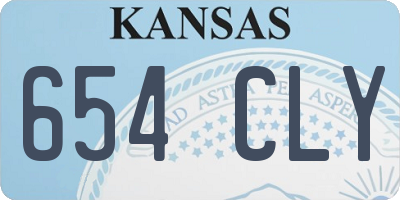 KS license plate 654CLY