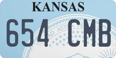 KS license plate 654CMB