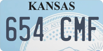 KS license plate 654CMF