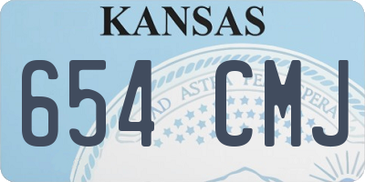 KS license plate 654CMJ