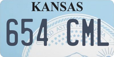KS license plate 654CML