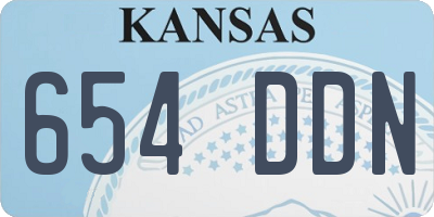 KS license plate 654DDN
