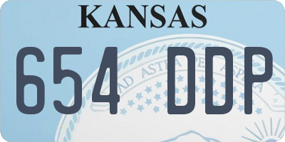 KS license plate 654DDP