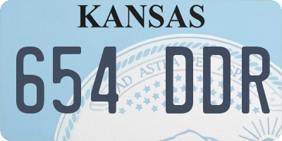 KS license plate 654DDR