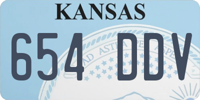 KS license plate 654DDV