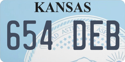 KS license plate 654DEB