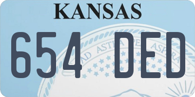 KS license plate 654DED