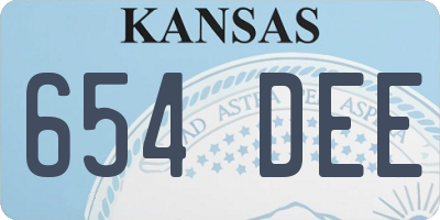 KS license plate 654DEE