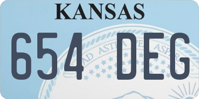 KS license plate 654DEG