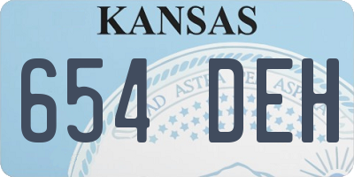 KS license plate 654DEH