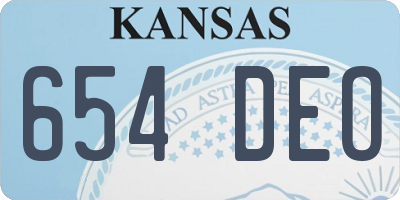 KS license plate 654DEO
