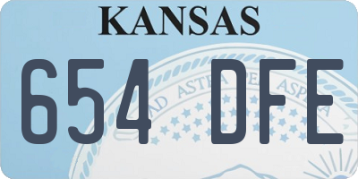 KS license plate 654DFE