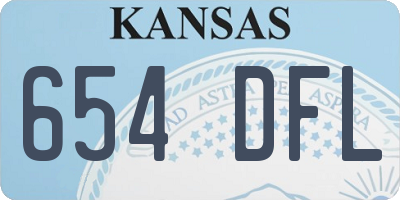 KS license plate 654DFL