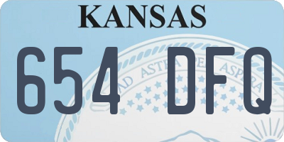 KS license plate 654DFQ