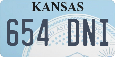 KS license plate 654DNI