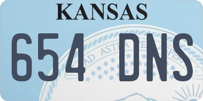 KS license plate 654DNS