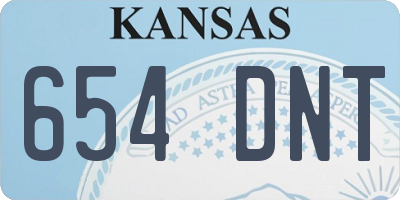 KS license plate 654DNT