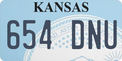 KS license plate 654DNU