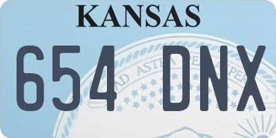 KS license plate 654DNX