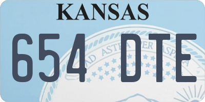 KS license plate 654DTE