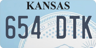 KS license plate 654DTK