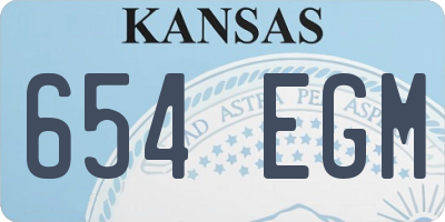 KS license plate 654EGM