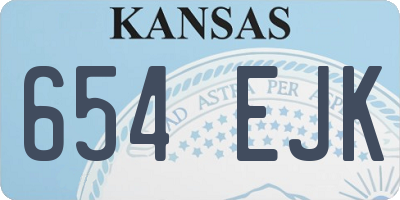 KS license plate 654EJK