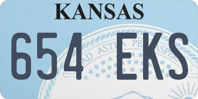 KS license plate 654EKS