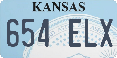 KS license plate 654ELX