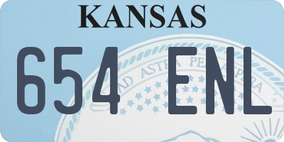 KS license plate 654ENL