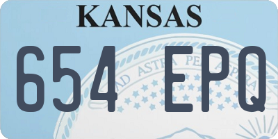 KS license plate 654EPQ
