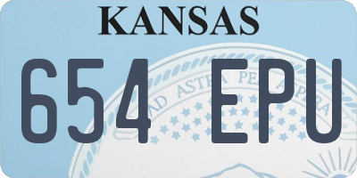 KS license plate 654EPU