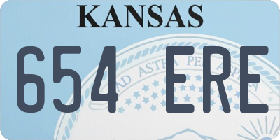 KS license plate 654ERE