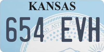 KS license plate 654EVH