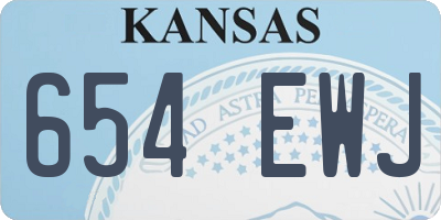 KS license plate 654EWJ