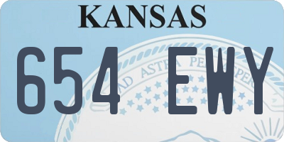 KS license plate 654EWY