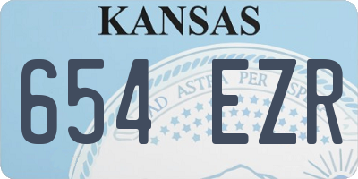 KS license plate 654EZR