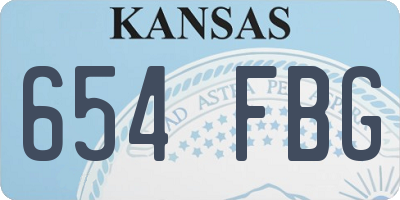 KS license plate 654FBG