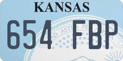 KS license plate 654FBP