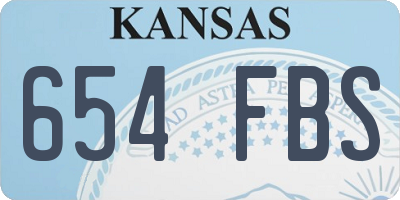 KS license plate 654FBS