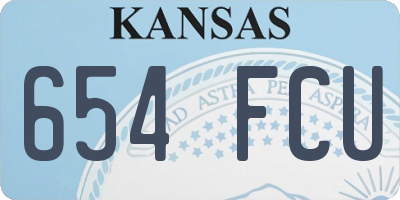 KS license plate 654FCU