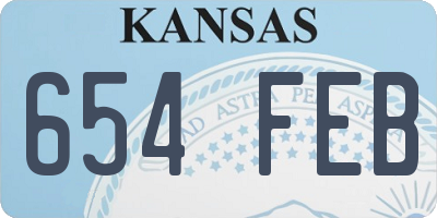 KS license plate 654FEB