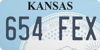 KS license plate 654FEX
