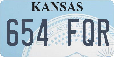 KS license plate 654FQR