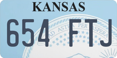 KS license plate 654FTJ