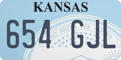 KS license plate 654GJL