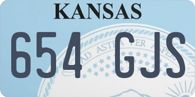 KS license plate 654GJS