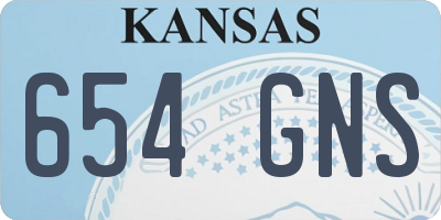 KS license plate 654GNS