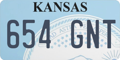 KS license plate 654GNT