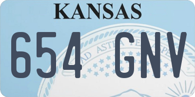 KS license plate 654GNV